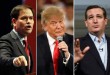 Trump ahead but Cruz and Rubio also drawing support