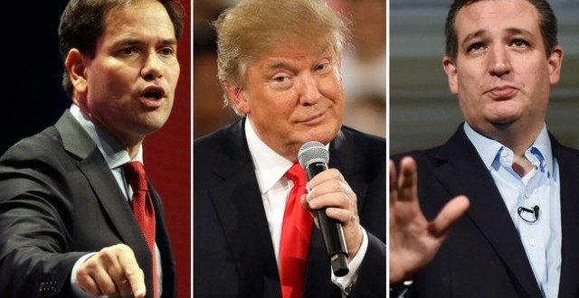 Trump ahead but Cruz and Rubio also drawing support